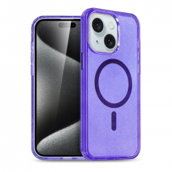 Newface İphone 15 Plus Kılıf Star Magsafe Kapak - Mor