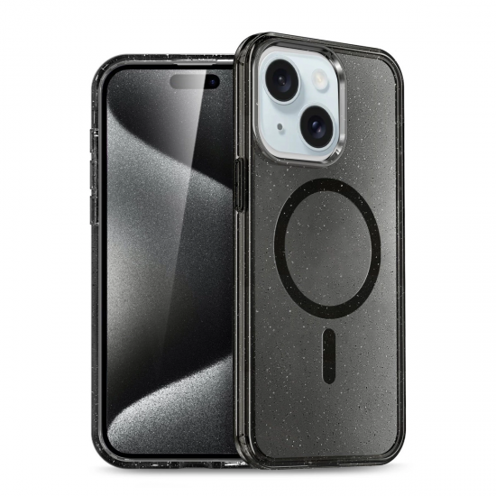 Newface İphone 15 Plus Kılıf Star Magsafe Kapak - Siyah
