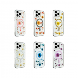 Newface İphone 15 Pro Kılıf Daisy Simli Magsafe Kapak - Gold Newface İphone 15 Pro Kılıf Daisy Simli Magsafe Kapak - Gold