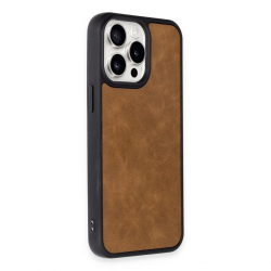 Newface İphone 15 Pro Max Kılıf Aras Deri Kapak - Taba Newface İphone 15 Pro Max Kılıf Aras Deri Kapak - Taba
