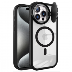 Newface İphone 15 Pro Max Kılıf Teleskop Lens Magsafe Silikon Kapak - Siyah Newface İphone 15 Pro Max Kılıf Teleskop Lens Magsafe Silikon Kapak - Siyah