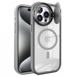 Newface İphone 15 Pro Max Kılıf Teleskop Lens Magsafe Silikon Kapak - Titan Gri Newface İphone 15 Pro Max Kılıf Teleskop Lens Magsafe Silikon Kapak - Titan Gri