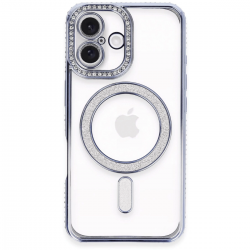 Newface İphone 16 Kılıf Joke Simli Magneticsafe Kılıf - Mavi Newface İphone 16 Kılıf Joke Simli Magneticsafe Kılıf - Mavi