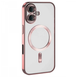 Newface İphone 16 Kılıf Kross Magneticsafe Kapak - Pembe Newface İphone 16 Kılıf Kross Magneticsafe Kapak - Pembe
