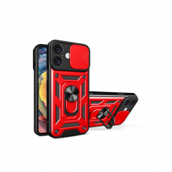 Newface İphone 16 Kılıf Pars Lens Yüzüklü Silikon - Kırmızı Newface İphone 16 Kılıf Pars Lens Yüzüklü Silikon - Kırmızı