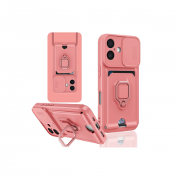 Newface İphone 16 Kılıf Zuma Kartvizitli Yüzüklü Silikon - Pembe Newface İphone 16 Kılıf Zuma Kartvizitli Yüzüklü Silikon - Pembe