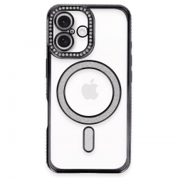 Newface İphone 16 Plus Kılıf Joke Simli Magneticsafe Kılıf - Siyah Newface İphone 16 Plus Kılıf Joke Simli Magneticsafe Kılıf - Siyah