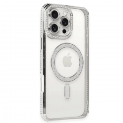 Newface İphone 16 Pro Kılıf Joke Simli Magneticsafe Kılıf - Gümüş Newface İphone 16 Pro Kılıf Joke Simli Magneticsafe Kılıf - Gümüş