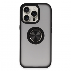 Newface İphone 16 Pro Kılıf Montreal Yüzüklü Silikon Kapak - Siyah Newface İphone 16 Pro Kılıf Montreal Yüzüklü Silikon Kapak - Siyah