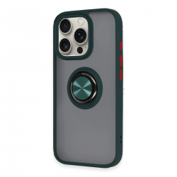 Newface İphone 16 Pro Kılıf Montreal Yüzüklü Silikon Kapak - Yeşil Newface İphone 16 Pro Kılıf Montreal Yüzüklü Silikon Kapak - Yeşil