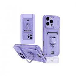 Newface İphone 16 Pro Kılıf Zuma Kartvizitli Yüzüklü Silikon - Lila Newface İphone 16 Pro Kılıf Zuma Kartvizitli Yüzüklü Silikon - Lila