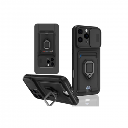 Newface İphone 16 Pro Kılıf Zuma Kartvizitli Yüzüklü Silikon - Siyah Newface İphone 16 Pro Kılıf Zuma Kartvizitli Yüzüklü Silikon - Siyah