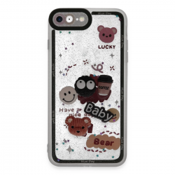 Newface İphone 7 Kılıf Sweet Desenli Silikon Kapak - Sarı