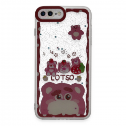 Newface İphone 7 Plus Kılıf Sweet Desenli Silikon Kapak - Pembe