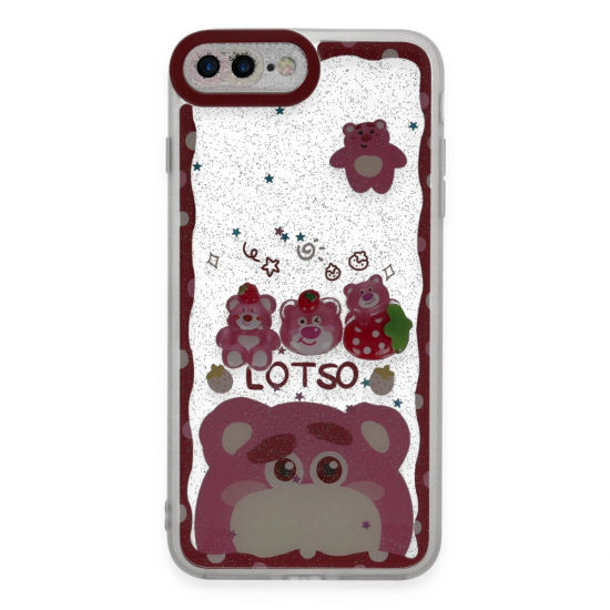 Newface İphone 7 Plus Kılıf Sweet Desenli Silikon Kapak - Pembe