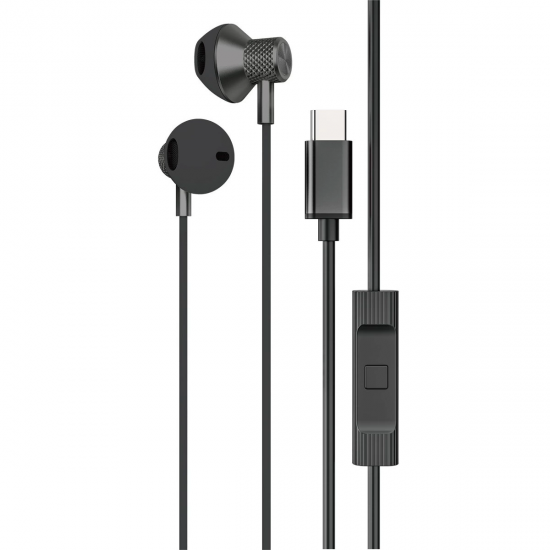 Newface Ls-730 1.2m İphone 15 Serisi İle Uyumlu Type-c Kablolu Kulaklık - Siyah