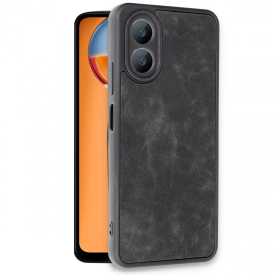 Newface Oppo A38 Kılıf Aras Deri Kapak - Siyah
