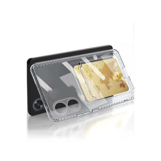 Newface Oppo A38 Kılıf Kart Şeffaf Silikon - Şeffaf