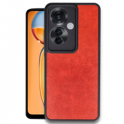 Newface Oppo Reno 11f Kılıf Aras Deri Kapak - Kırmızı Newface Oppo Reno 11f Kılıf Aras Deri Kapak - Kırmızı