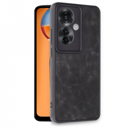 Newface Oppo Reno 11f Kılıf Aras Deri Kapak - Siyah Newface Oppo Reno 11f Kılıf Aras Deri Kapak - Siyah