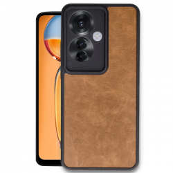 Newface Oppo Reno 11f Kılıf Aras Deri Kapak - Taba Newface Oppo Reno 11f Kılıf Aras Deri Kapak - Taba