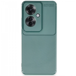 Newface Oppo Reno 11f Kılıf Auto Focus Karbon Kapak - Koyu Yeşil Newface Oppo Reno 11f Kılıf Auto Focus Karbon Kapak - Koyu Yeşil