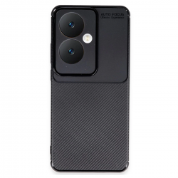Newface Oppo Reno 11f Kılıf Auto Focus Karbon Kapak - Siyah Newface Oppo Reno 11f Kılıf Auto Focus Karbon Kapak - Siyah