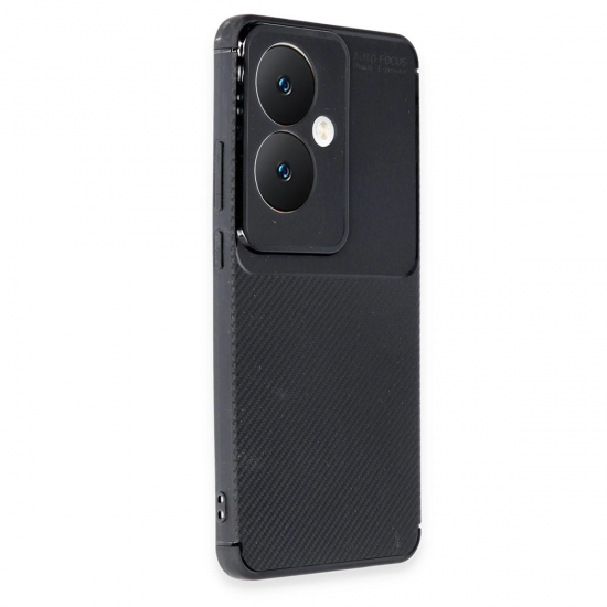 Newface Oppo Reno 11f Kılıf Auto Focus Karbon Kapak - Siyah