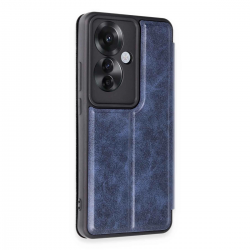 Newface Oppo Reno 11f Kılıf Flip Cover - Lacivert