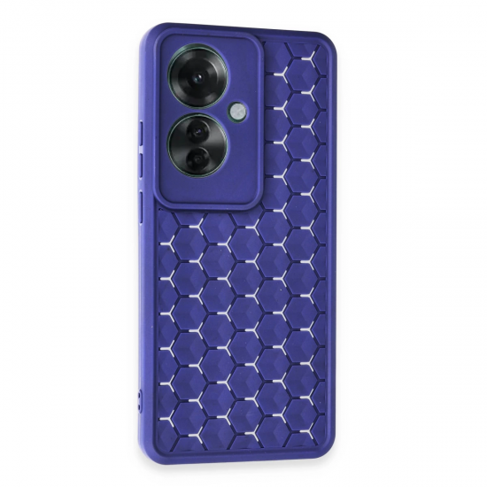 Newface Oppo Reno 11f Kılıf Petek Silikon Kapak - Lacivert