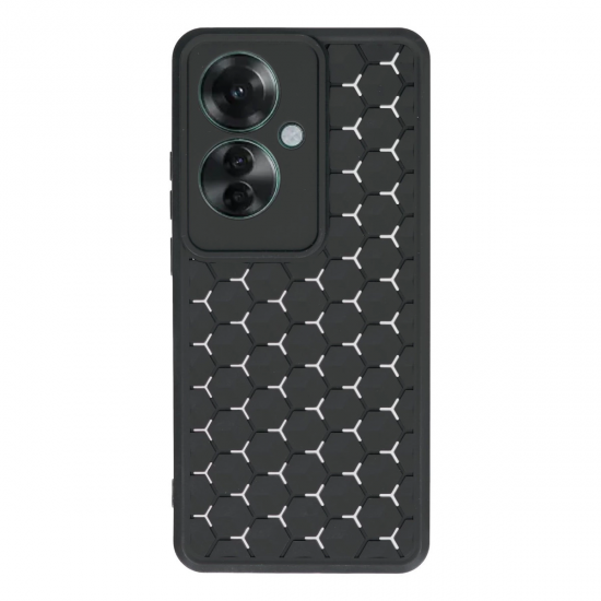 Newface Oppo Reno 11f Kılıf Petek Silikon Kapak - Siyah