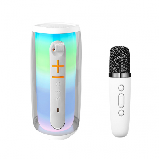 Newface Pluse 6 Mikrofonlu Rgb Kablosuz Hoparlör - Beyaz