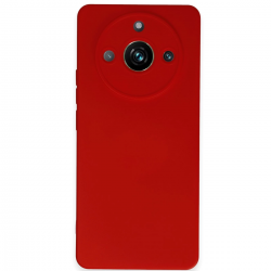 Newface Realme 11 Pro Kılıf Nano İçi Kadife Silikon - Kırmızı