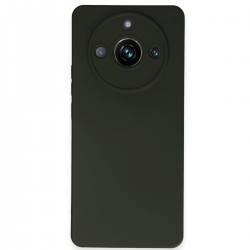 Newface Realme 11 Pro Kılıf Nano İçi Kadife Silikon - Koyu Yeşil