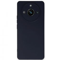 Newface Realme 11 Pro Kılıf Nano İçi Kadife Silikon - Lacivert