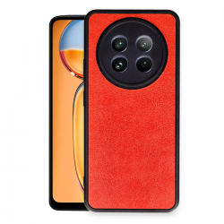 Newface Realme 12 5g Kılıf Aras Deri Kapak - Kırmızı