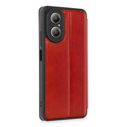 Newface Realme 12 Lite Kılıf Flip Cover - Kırmızı Newface Realme 12 Lite Kılıf Flip Cover - Kırmızı