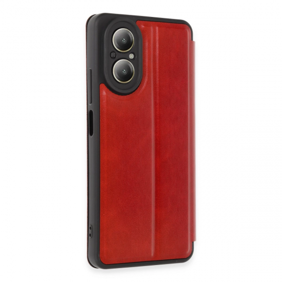 Newface Realme 12 Lite Kılıf Flip Cover - Kırmızı