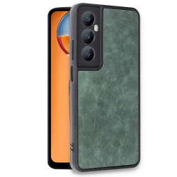 Newface Realme C65 Kılıf Aras Deri Kapak - Koyu Yeşil Newface Realme C65 Kılıf Aras Deri Kapak - Koyu Yeşil