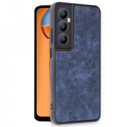 Newface Realme C65 Kılıf Aras Deri Kapak - Lacivert Newface Realme C65 Kılıf Aras Deri Kapak - Lacivert