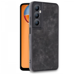 Newface Realme C65 Kılıf Aras Deri Kapak - Siyah Newface Realme C65 Kılıf Aras Deri Kapak - Siyah