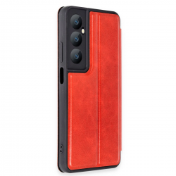 Newface Realme C65 Kılıf Flip Cover - Kırmızı Newface Realme C65 Kılıf Flip Cover - Kırmızı