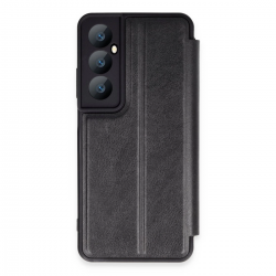 Newface Realme C65 Kılıf Flip Cover - Siyah