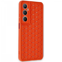 Newface Realme C65 Kılıf Petek Silikon Kapak - Kırmızı Newface Realme C65 Kılıf Petek Silikon Kapak - Kırmızı