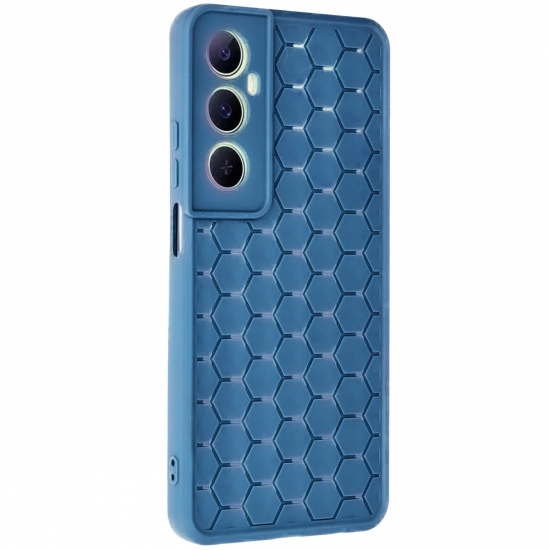 Newface Realme C65 Kılıf Petek Silikon Kapak - Mavi