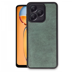 Newface Realme Note 50 4g Kılıf Aras Deri Kapak - Koyu Yeşil