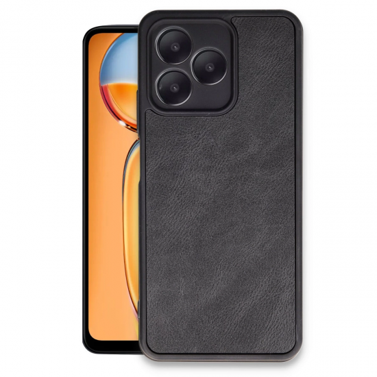 Newface Realme Note 50 4g Kılıf Aras Deri Kapak - Siyah