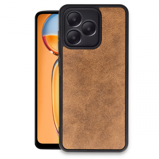 Newface Realme Note 50 4g Kılıf Aras Deri Kapak - Taba