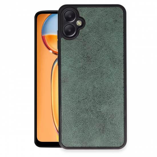 Newface Samsung Galaxy A05 Kılıf Aras Deri Kapak - Koyu Yeşil