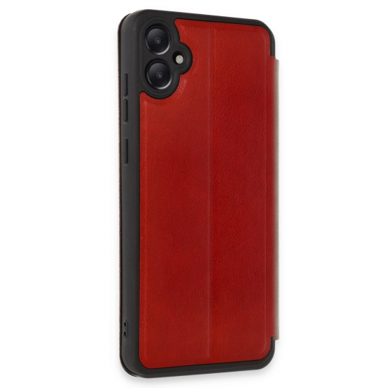Newface Samsung Galaxy A05 Kılıf Flip Cover - Kırmızı